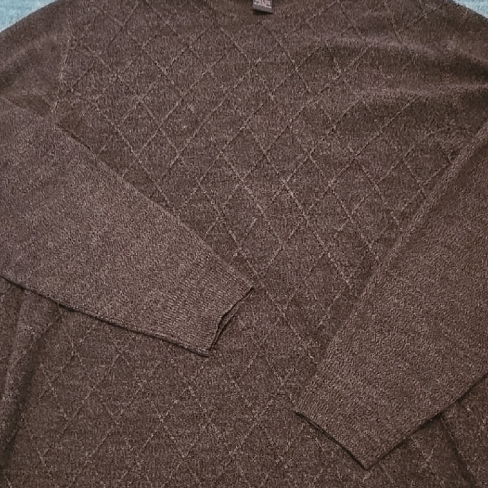 Dockers Grey Textured Crewneck Sweater